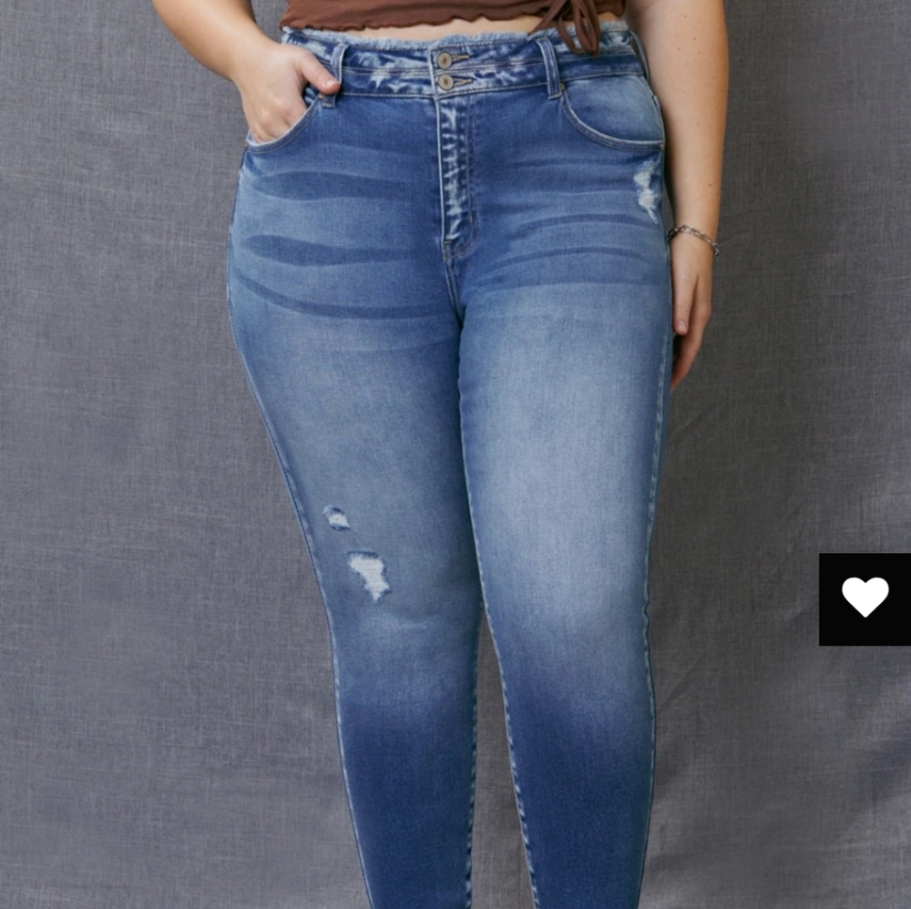 KanCan Marilyn High Rise Ankle Skinny Jeans - Plus 2x